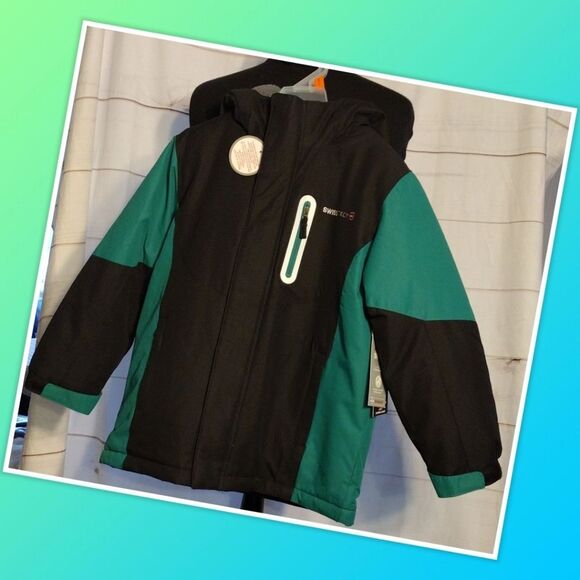 NWT Swiss Tech 4 in 1 Systems Coat Size 6-7 With Security Pocket, Water Resist - Picture 1 of 5